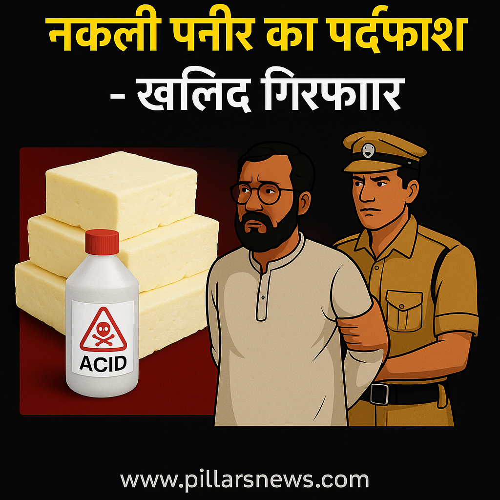 गोरखपुर में नकली पनीर बनाते खालिद की गिरफ़्तारी