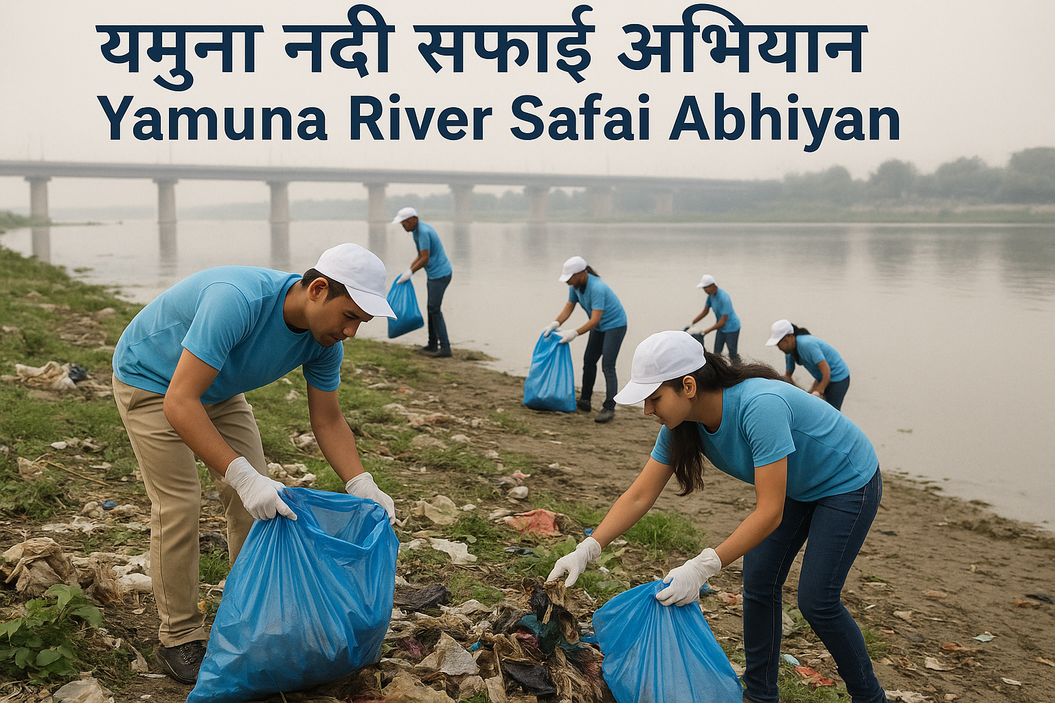 YAMUNA NADI SAFAI ABHIYAN IMAGE SOURCE - SOCIAL MEDIA
