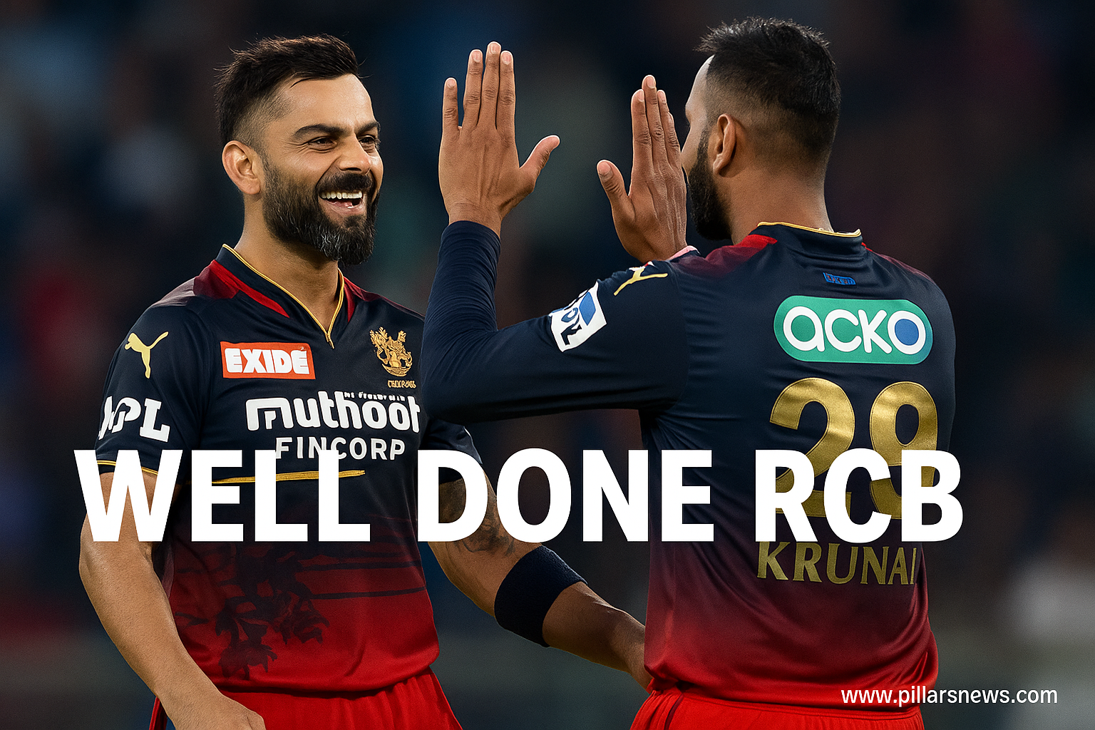 well done RCB pillars news
