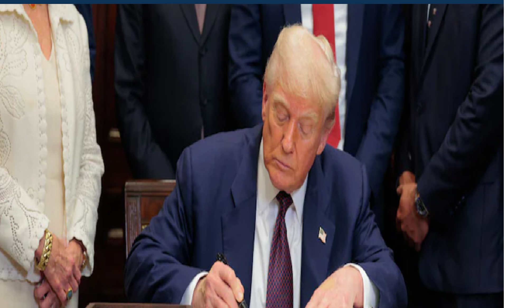 Trump announcing tariff-free policy on petroleum, medicine, and electronics in 2025